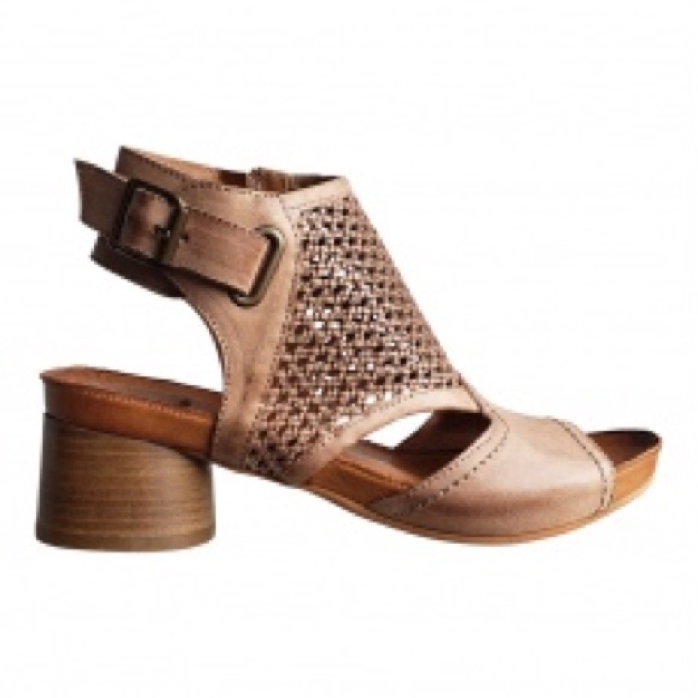 Casta Embala Heeled Woven Sandal Taupe